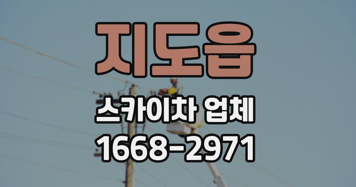 지도읍 스카이차 업체