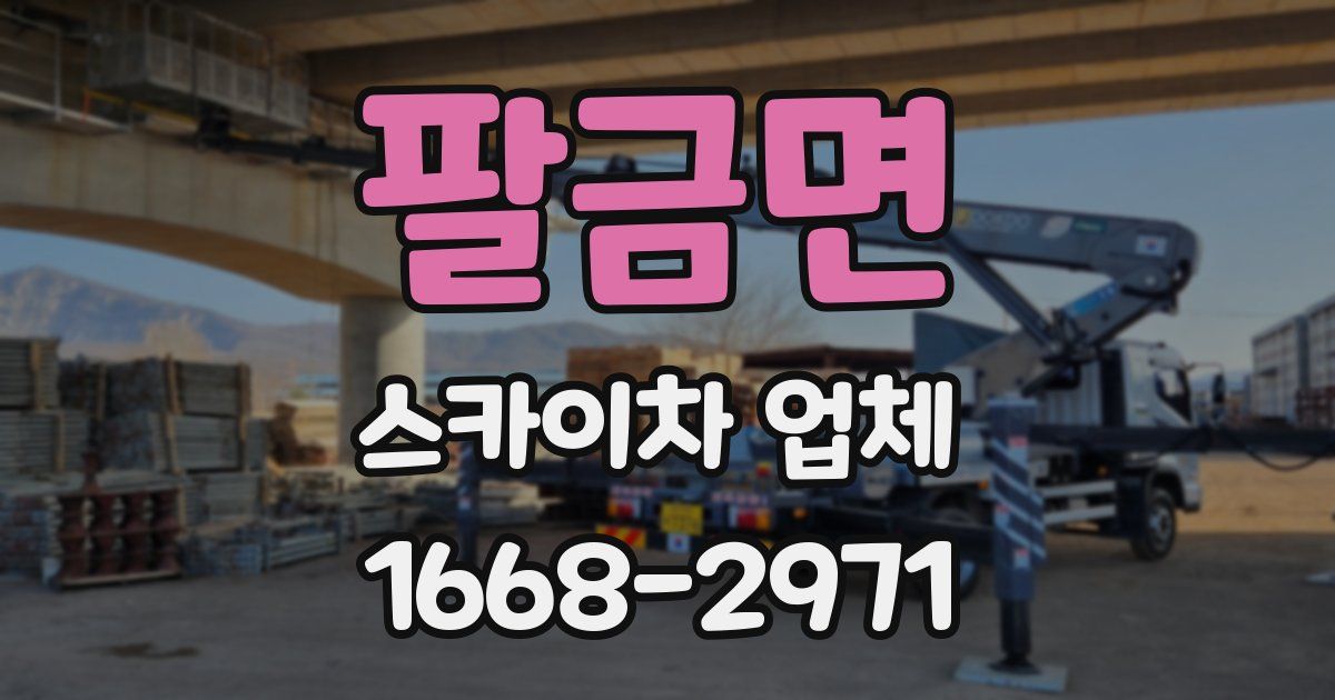 팔금면 스카이차 업체