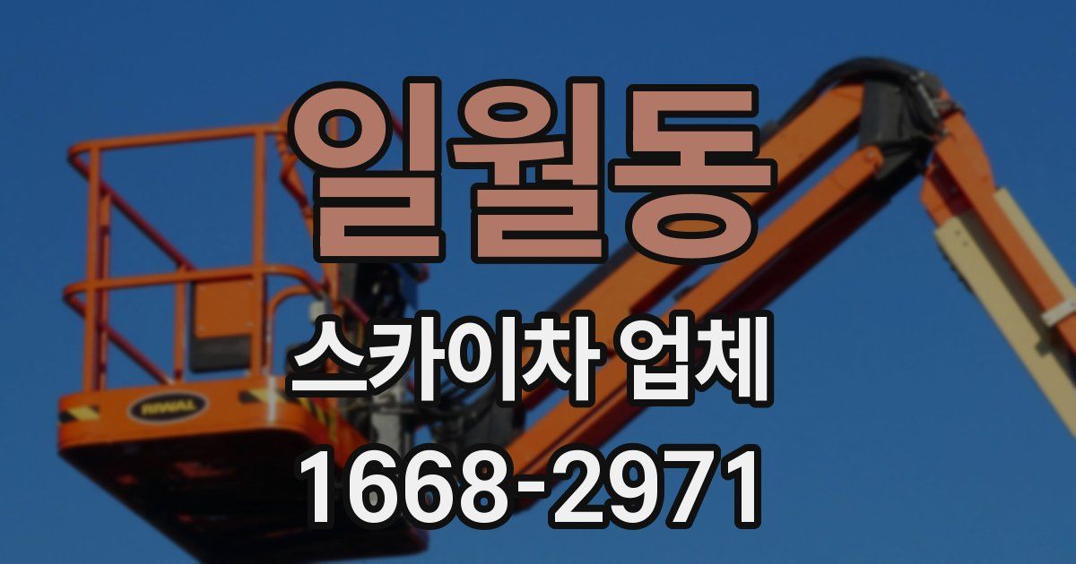 일월동 스카이차 업체