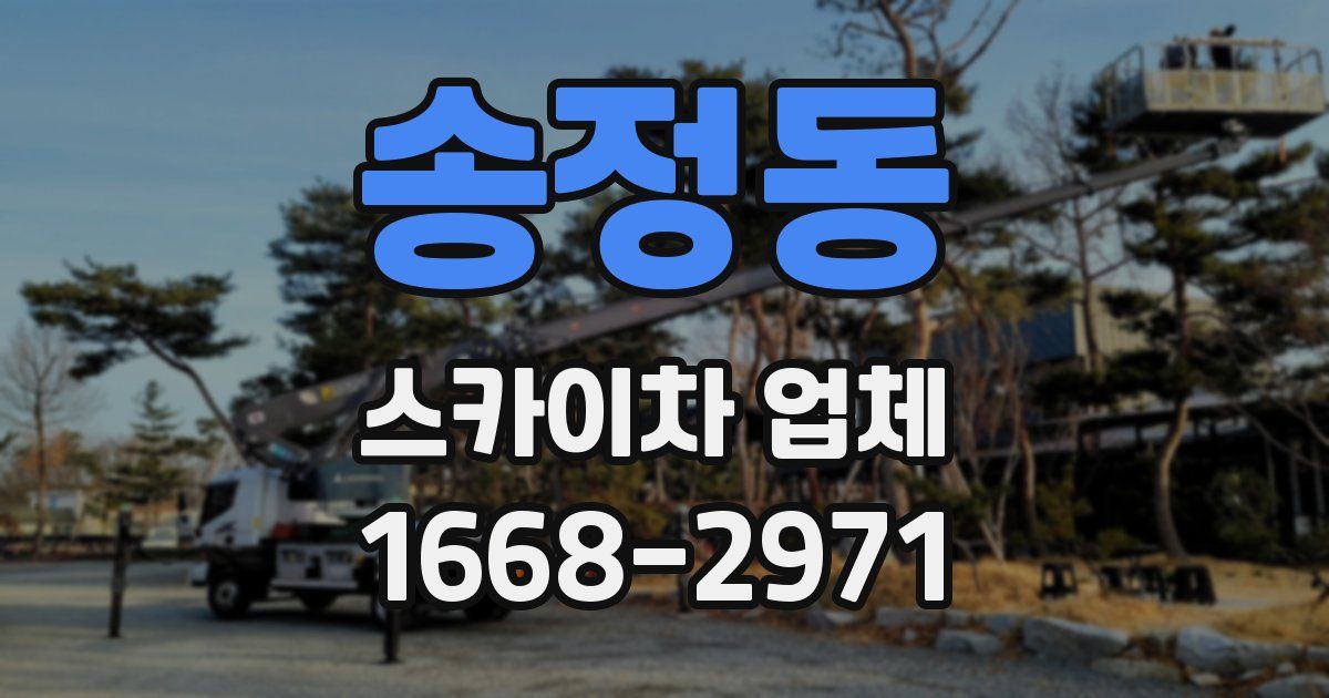 송정동 스카이차 업체