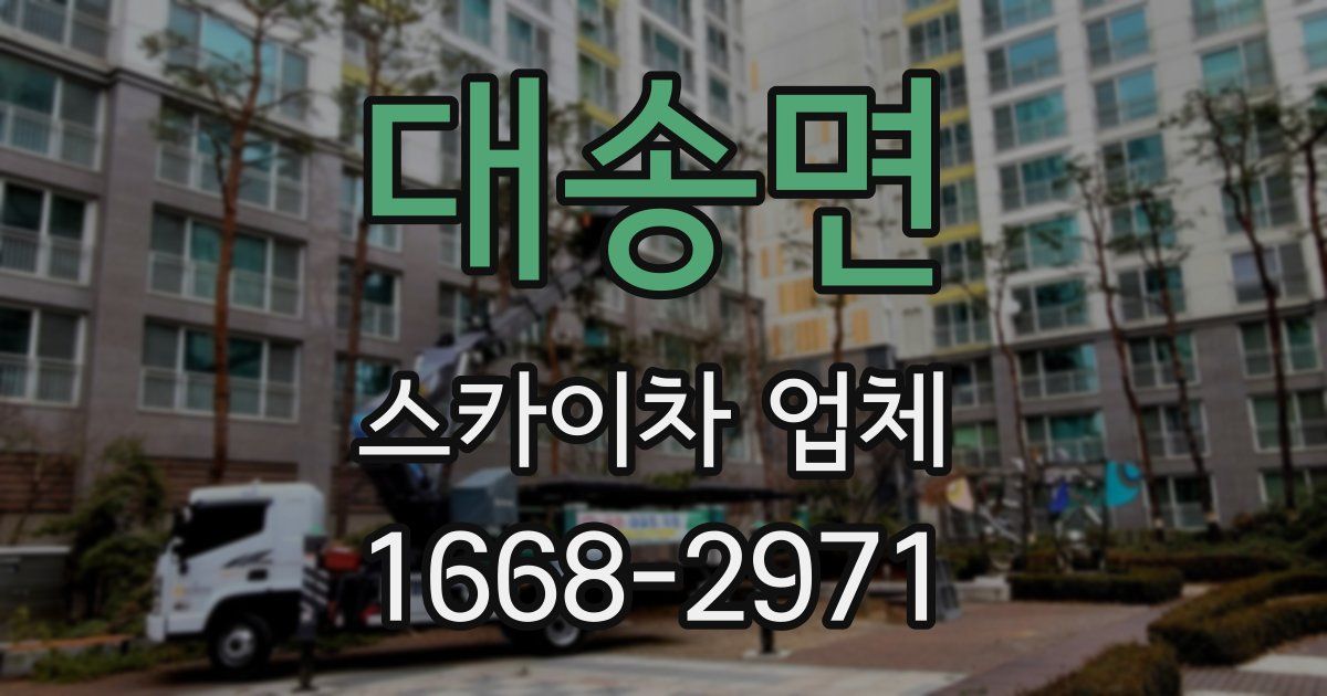 대송면 스카이차 업체