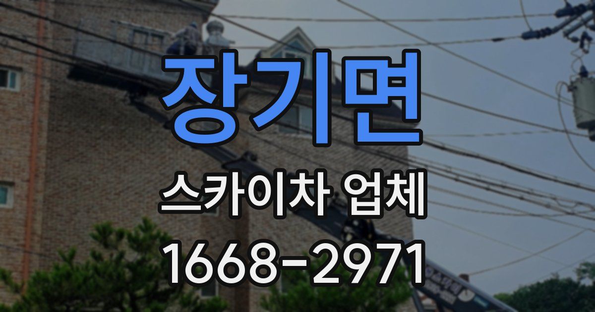 장기면 스카이차 업체