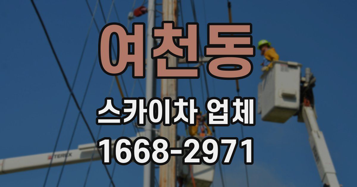 여천동 스카이차 업체
