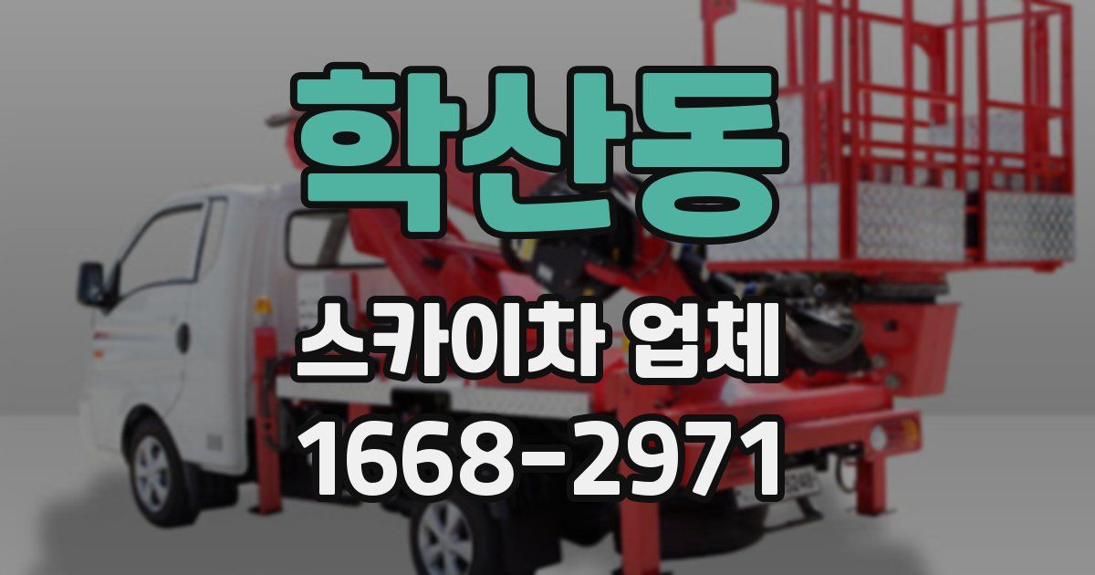 학산동 스카이차 업체