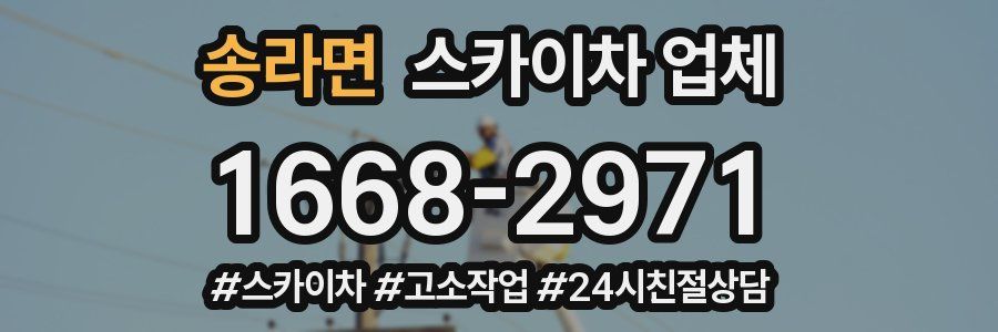 송라면 스카이차 업체