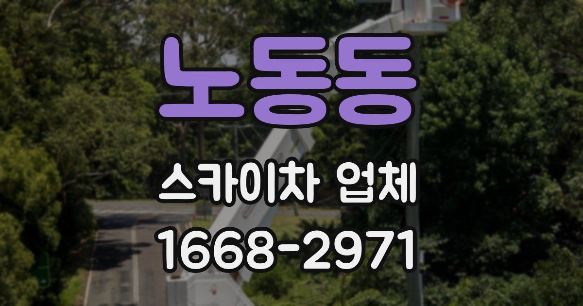 노동동 스카이차 업체