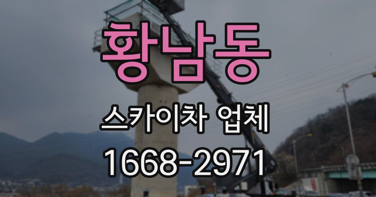 황남동 스카이차 업체