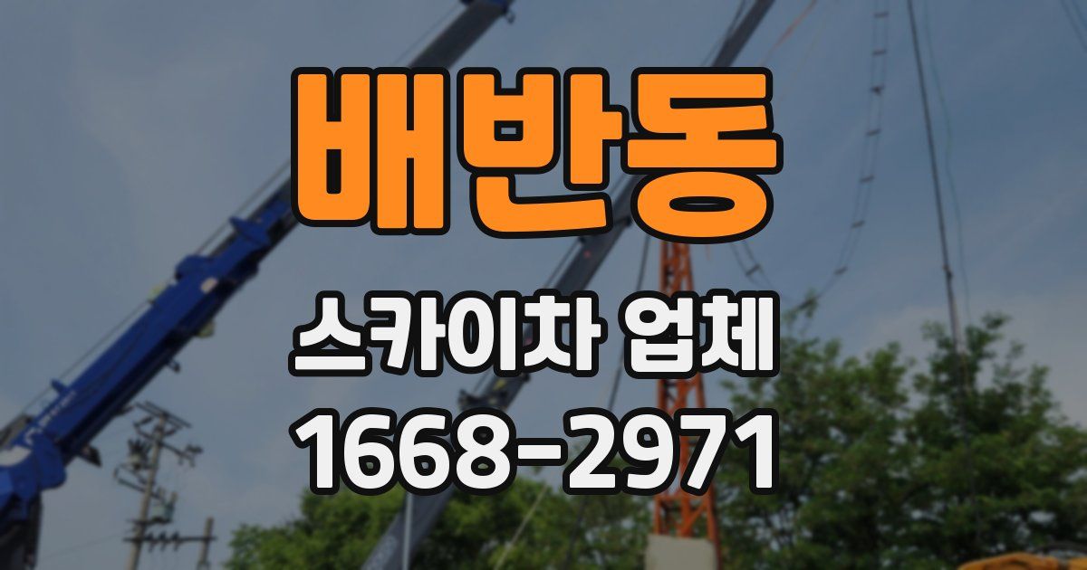 배반동 스카이차 업체