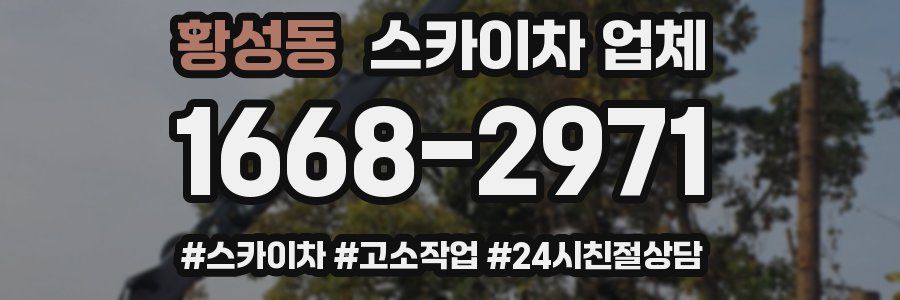 황성동 스카이차 업체