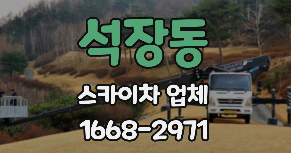석장동 스카이차 업체