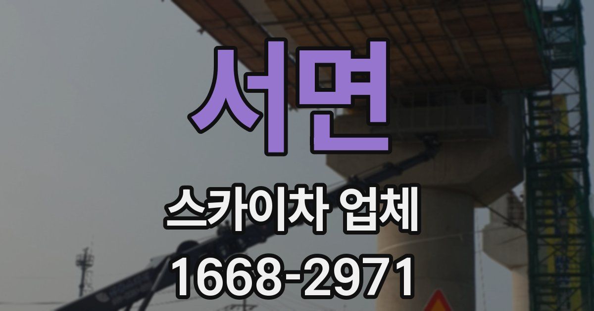 서면 스카이차 업체