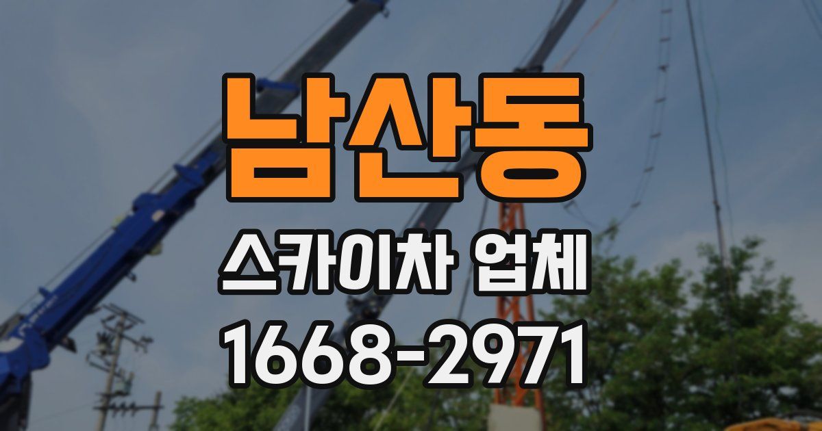 남산동 스카이차 업체