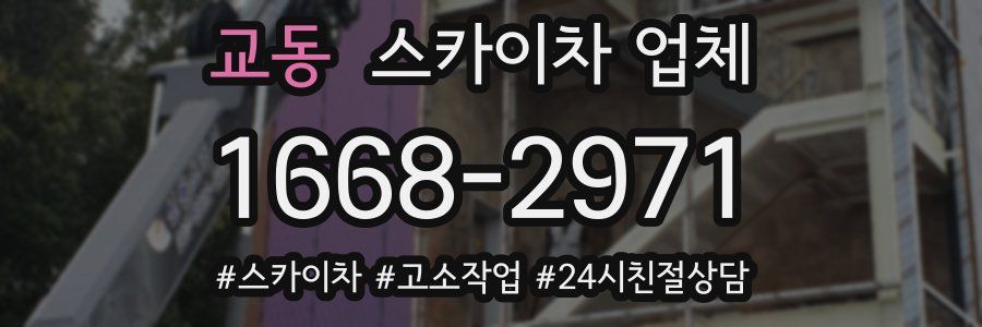 교동 스카이차 업체