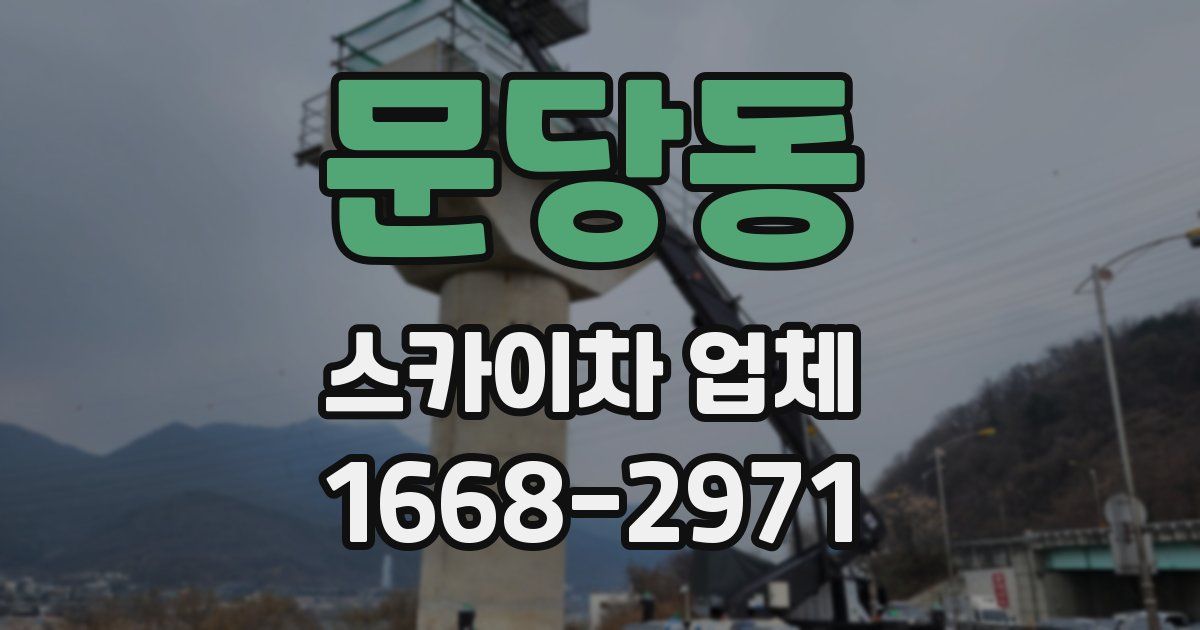 문당동 스카이차 업체
