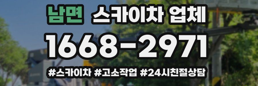 남면 스카이차 업체