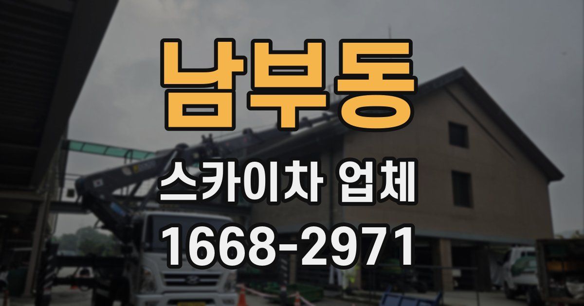 남부동 스카이차 업체