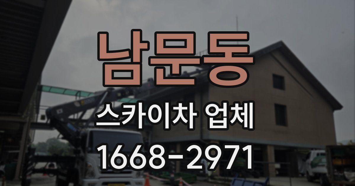 남문동 스카이차 업체