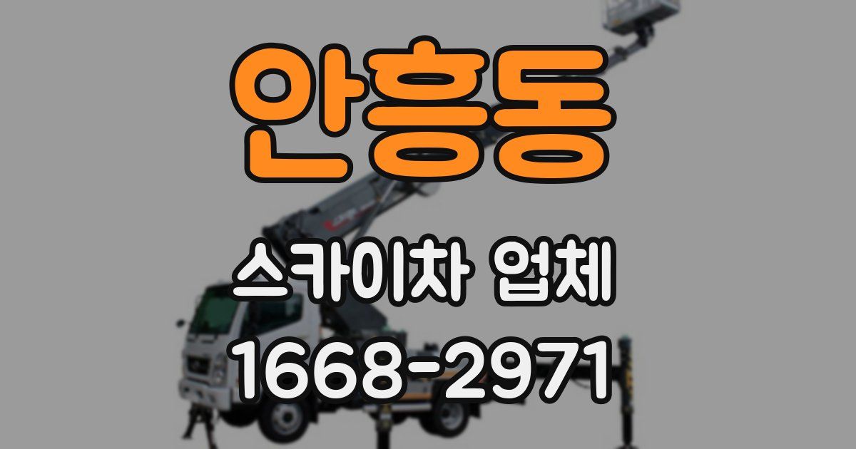 안흥동 스카이차 업체