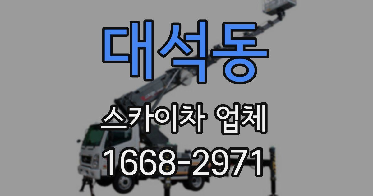 대석동 스카이차 업체