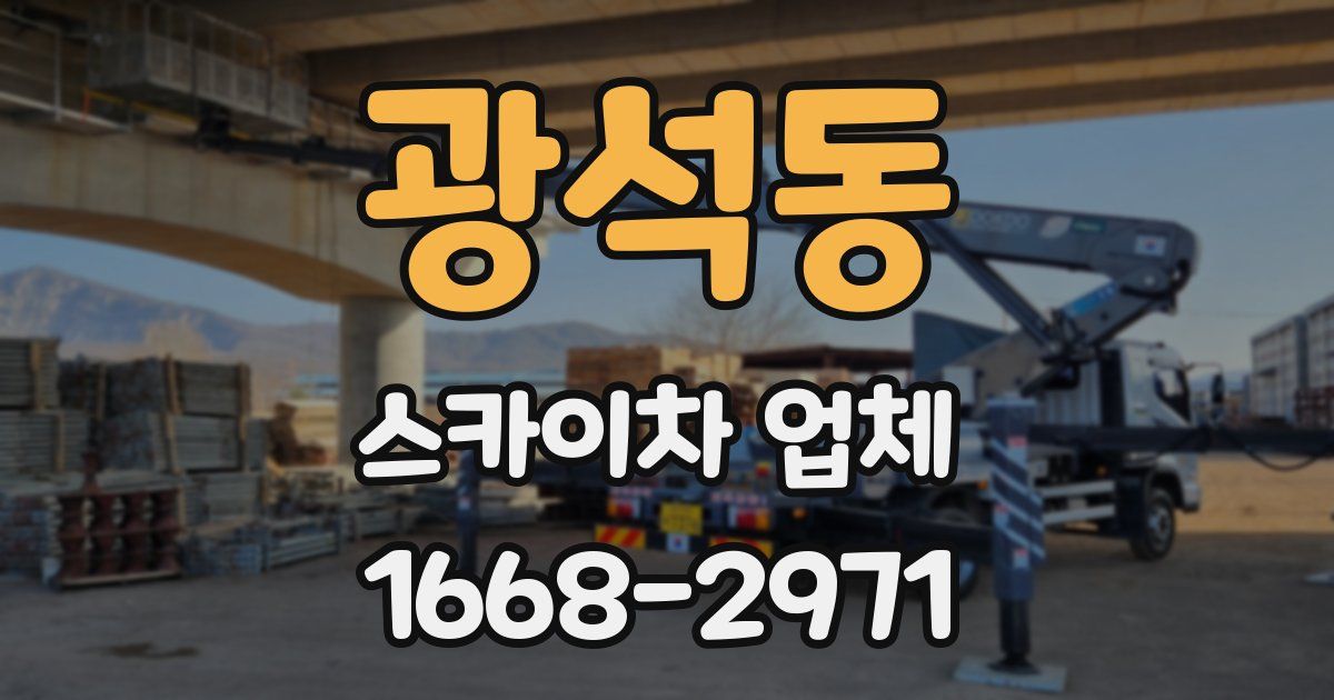 광석동 스카이차 업체