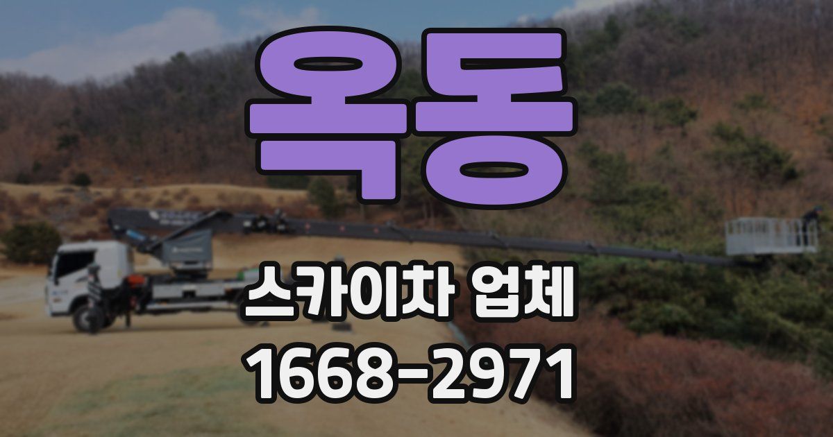옥동 스카이차 업체