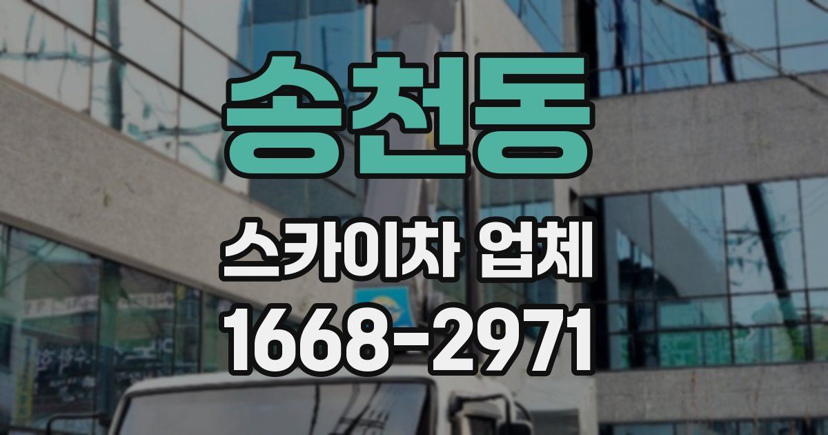 송천동 스카이차 업체