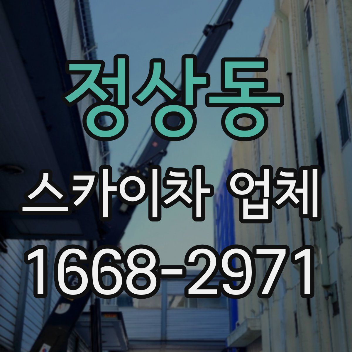 정상동 스카이차 업체