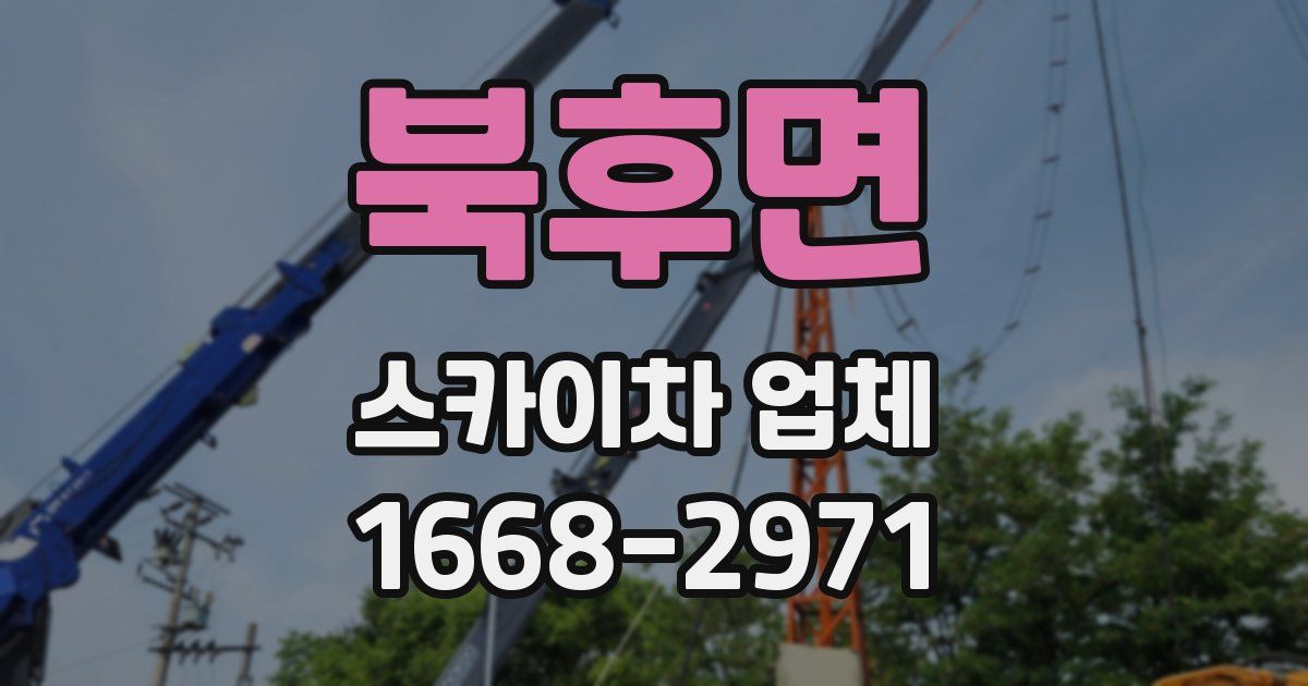 북후면 스카이차 업체