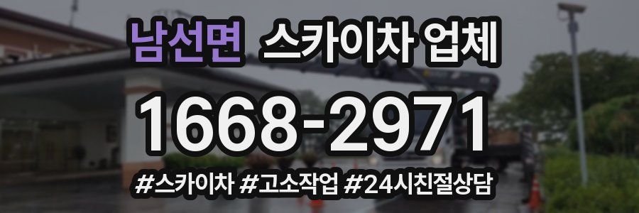 남선면 스카이차 업체