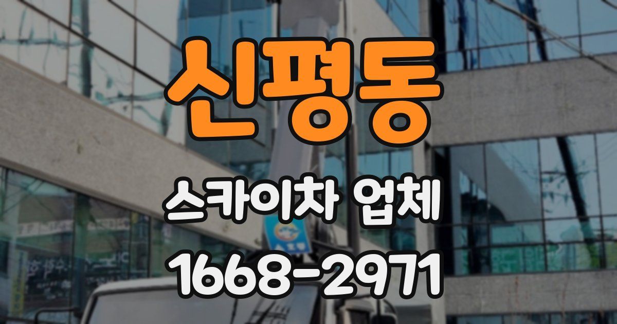 신평동 스카이차 업체
