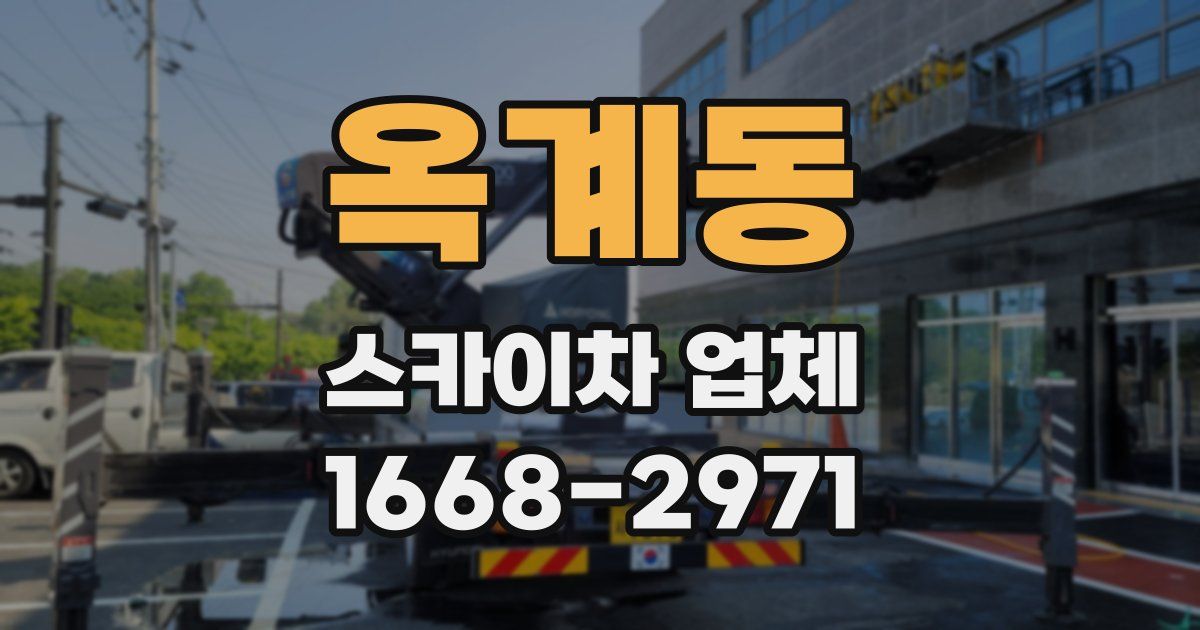 옥계동 스카이차 업체