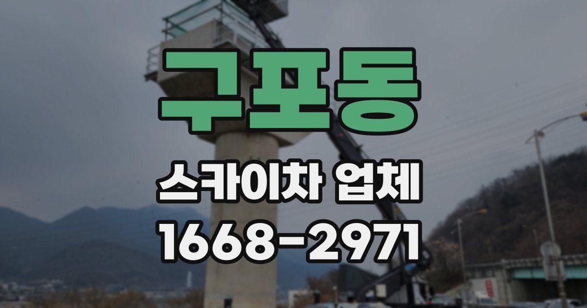 구포동 스카이차 업체