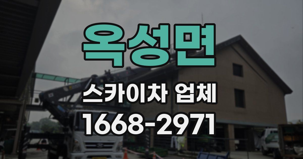 옥성면 스카이차 업체