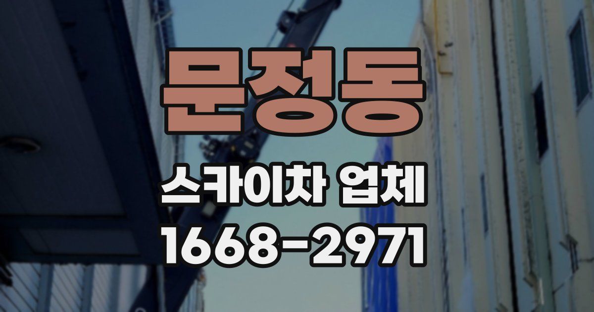 문정동 스카이차 업체