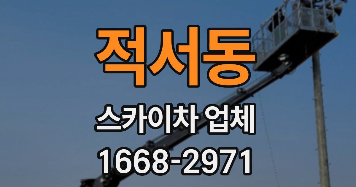 적서동 스카이차 업체