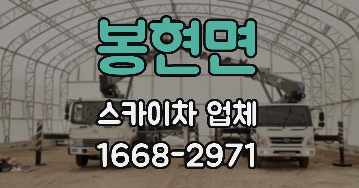 봉현면 스카이차 업체