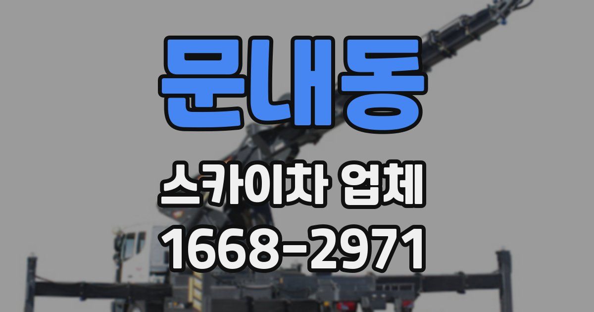 문내동 스카이차 업체