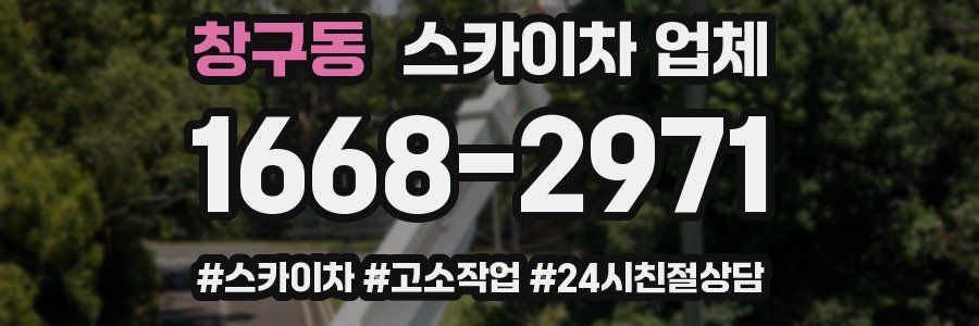 창구동 스카이차 업체