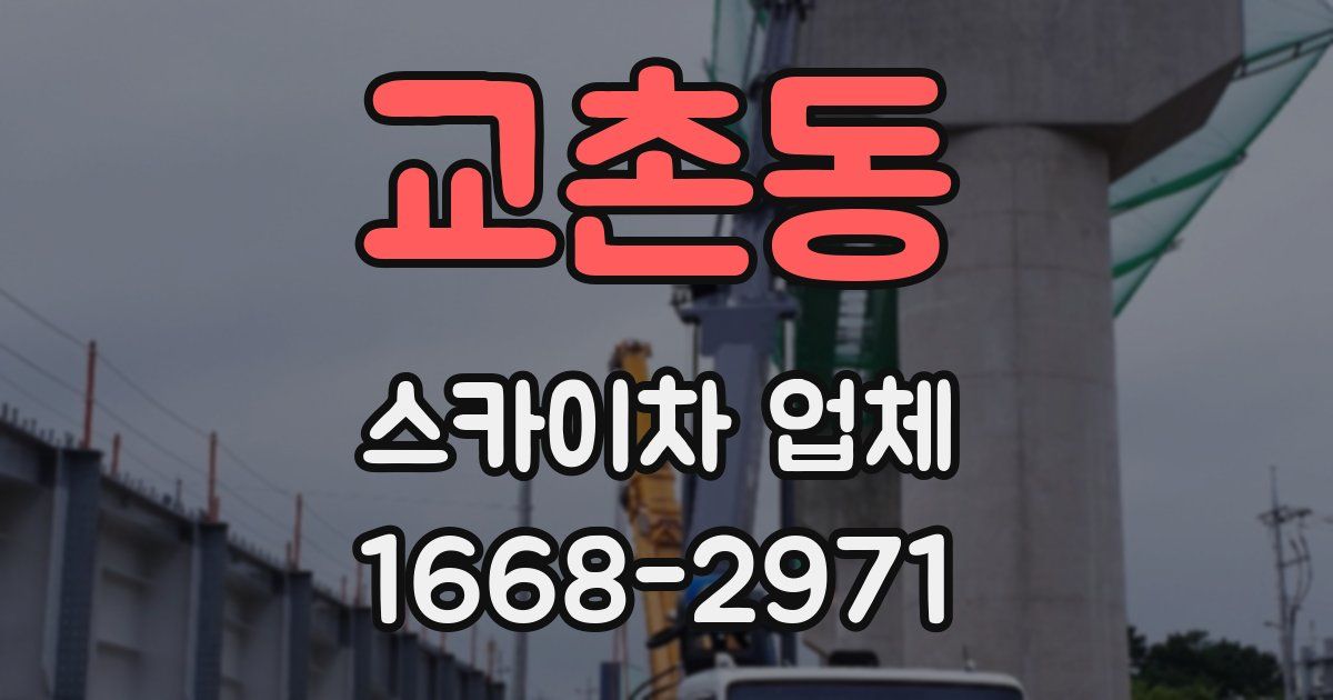 교촌동 스카이차 업체