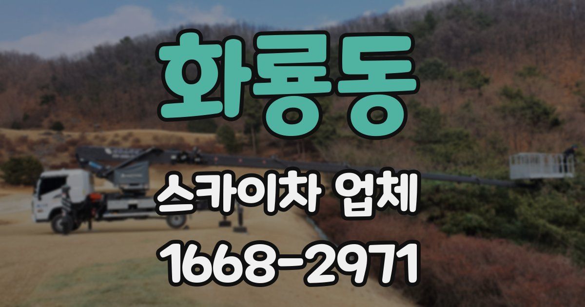 화룡동 스카이차 업체