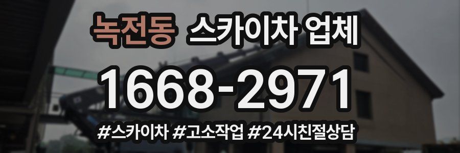 녹전동 스카이차 업체