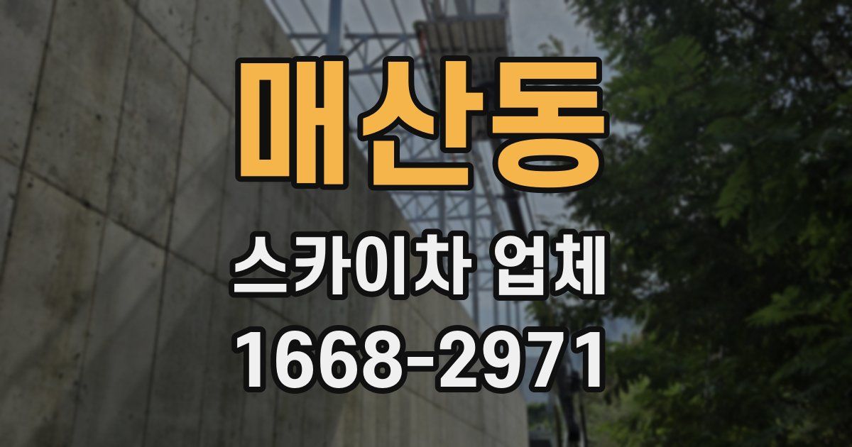 매산동 스카이차 업체