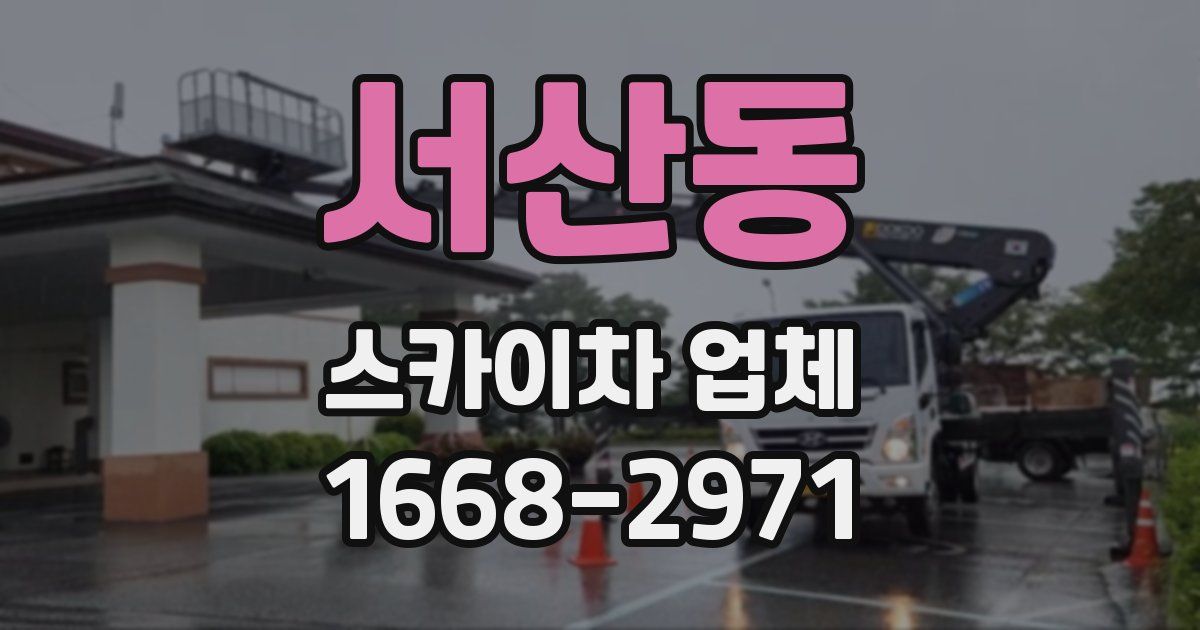 서산동 스카이차 업체