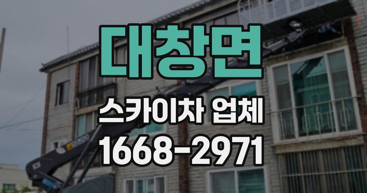 대창면 스카이차 업체