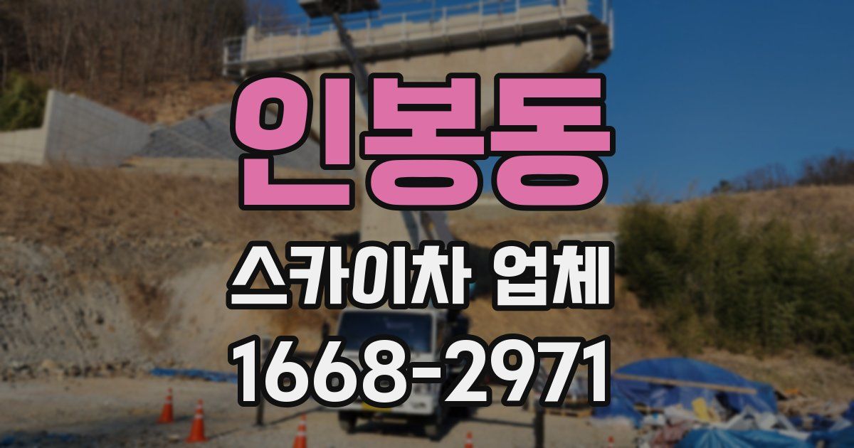인봉동 스카이차 업체