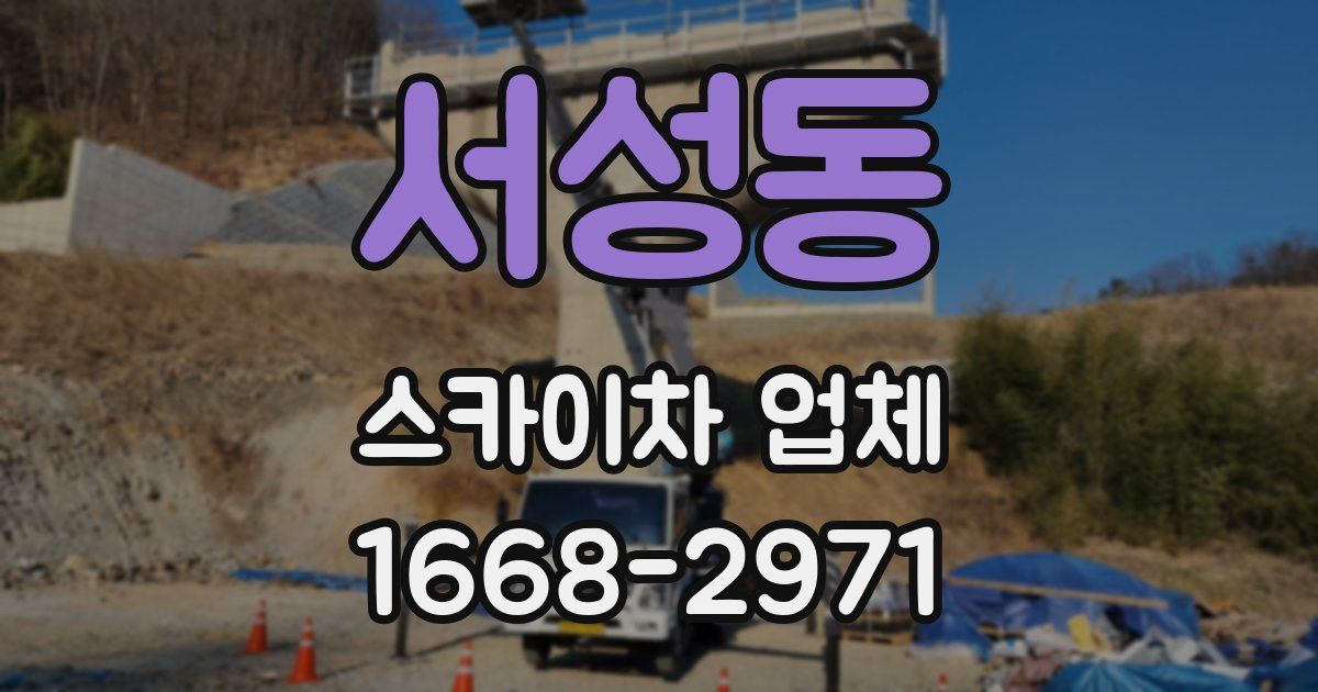 서성동 스카이차 업체