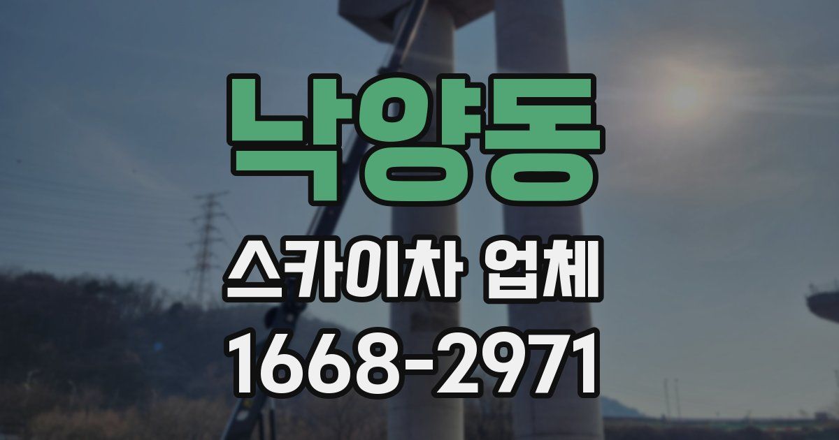 낙양동 스카이차 업체