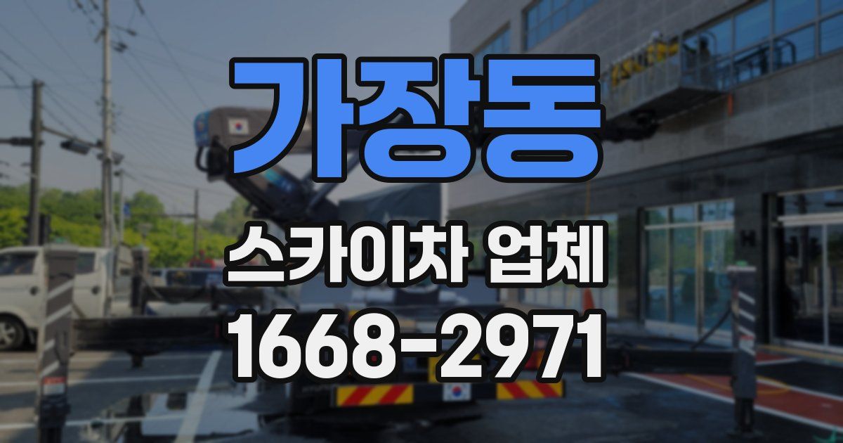 가장동 스카이차 업체
