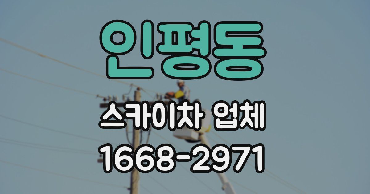 인평동 스카이차 업체