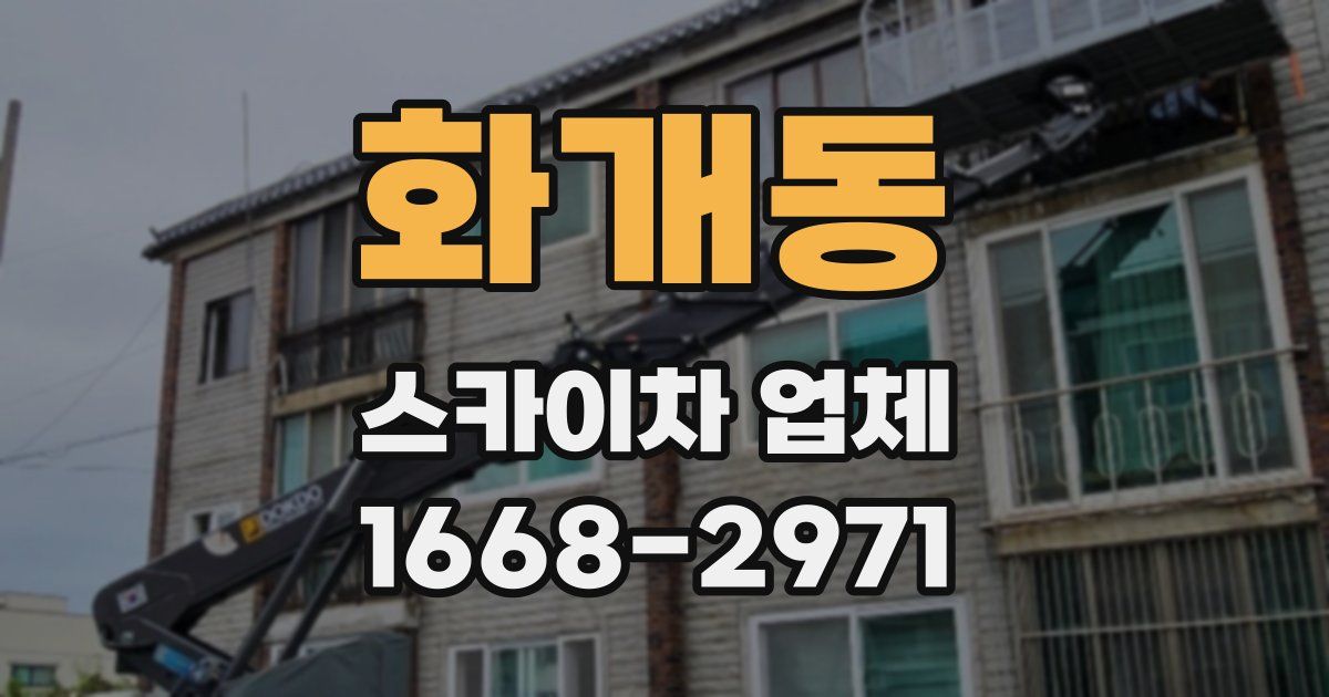 화개동 스카이차 업체